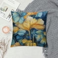 thumbnail image 2 of Creowell Decorative Throw Pillow Covers Ginkgo Leaf in The Style of Gold And Cyan Satin Throw Pillow Covers Teal And Gold Ginkgo Leaf Decorative Bed Pillows Pillow Case Farmhouse Rustic Cushion Case, 2 of 5