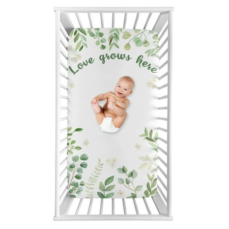 UPC: 0846480075882 | Botanical Floral Leaf Photo Op Fitted Crib Sheet by Sweet Jojo Designs