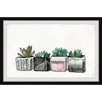 Marmont Hill Succulent Party Ii Framed Wall Art, 18.00" x 1.50"