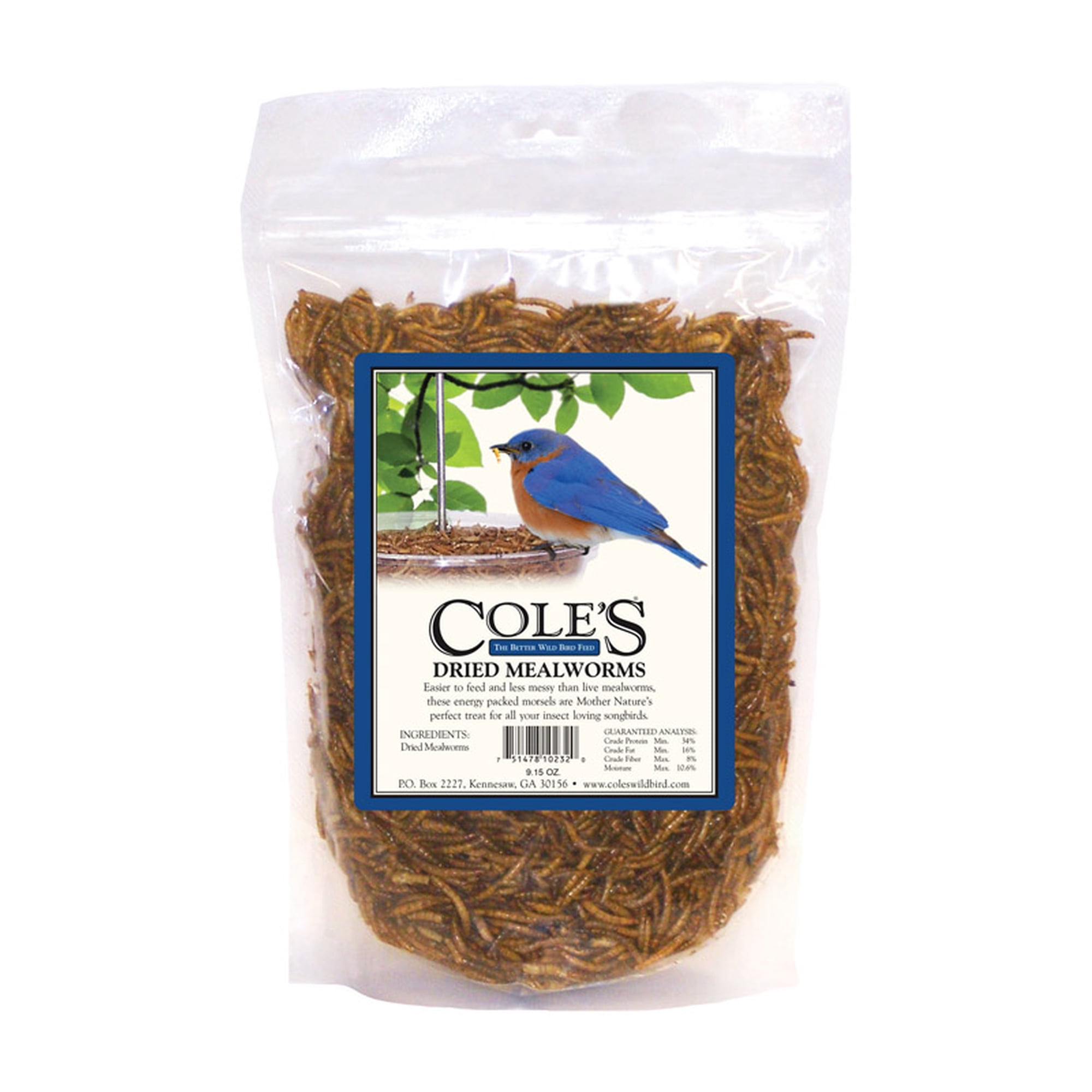 Cole's Assorted Species Dried Mealworm Wild Bird Food 9.15 oz