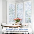 thumbnail image 2 of Window Privacy Film, Stained Glass Rainbow Film Decorative Window Clings, Static Cling Sun Blocking Sticker, One Way Cover Tint for Home Heat Control, Non-Adhesive, Silver 23.6" x 78.7", 2 of 9