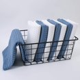 thumbnail image 3 of Ultra Premium Microfiber Kitchen Dish Hand Towel Waffle Weave, 8 Pack (16x28 in, Blue, White), 3 of 6