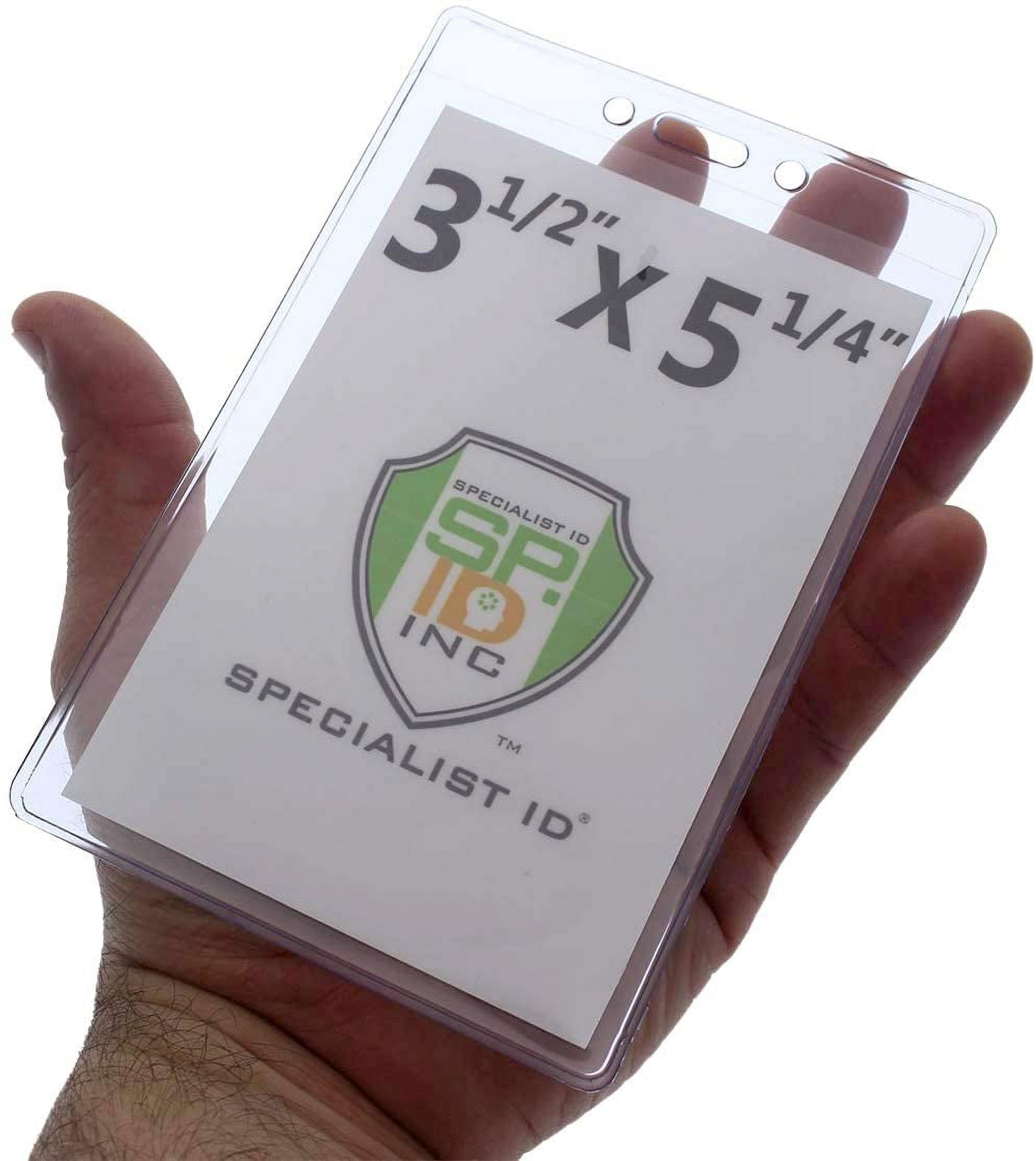 Premium Heavy Duty 3 1/2 X 5 1/4 Extra Large Event Badge Holder (4X6  Outside) by Specialsit ID, Sold Individually 