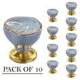 thumbnail image 3 of Tropical Leaves Grey Cabinet KNOB Drawer Knobs Dresser Knobs Drawer Pulls Door Knobs Dresser Drawer Handles Knobs for Dresser Drawers (Pack of 10) By Mascot Hardware, 3 of 5
