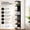 Black, variant on 7 Tier Wall Mounted Floating Shelves with LED Lights, Black Lack Wall Shelf for Home Decor, Organizer, and Display