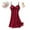 Red, variant on Womens Nightgowns Women Sweet Solid Color Imitation Silk Bud Silk Belt Breast Pad Gathered Suspender Nightdress
