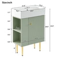 thumbnail image 2 of KYLE & KAY Freestanding Cabinet with Single Ceramic Sink, Combo Storage Vanity for Bathroom, Kitchen, Living Room, Small Spaces, Left Side Storage, Green, 2 of 6