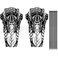 thumbnail image 3 of Naiovety 2 uds guardabarros de bicicleta Color de fibra de carbono rueda delantera/trasera Universal Type3 NO3, 3 of 6