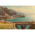 thumbnail image 2 of William Stanley Haseltine 18x14 Black Ornate Wood Framed Double Matted Museum Art Print Titled - View of the Amalfi Coast, Italy (1856), 2 of 5