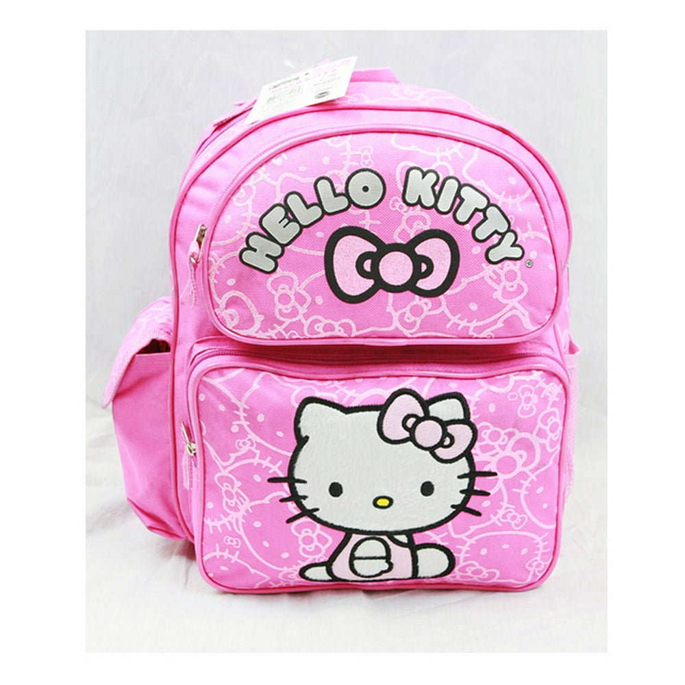 Hello Kitty Small Backpack Pink Pattern New School Bag Book Girls