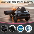 thumbnail image 5 of Rock Wheels Licensed Lamborghini Urus Ride On Truck Car Toy, 12V Battery Powered Electric 4 Wheels Kids Toys w/ Parent Remote Control, Foot Pedal, Music, Aux, LED Headlights, 2 Speeds (Black), 5 of 9
