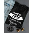 thumbnail image 3 of Made In 1955 60 Years Of Being Awesome Women Black T-Shirt, Female x-Large, 3 of 4