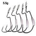 thumbnail image 4 of Sonducket Gancho de pescado Metal Acero al carbono Púa de pescado Ganchos de pesca de agua salada estables duraderos Gancho de pesca forjado Pescar No.2, 4 of 6