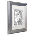 thumbnail image 3 of Trademark Fine Art "Woman 2" Canvas Art by KCDoodleArt White Matte, Silver Frame, 3 of 3