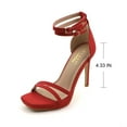 thumbnail image 5 of Women's Double Ankle Strap High Heel Sandals Stiletto Platform Dress Shoes, 5 of 5
