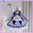 thumbnail image 2 of Sanrioed Anime Kid Girl Dress Plush Kuromi Melody Lolita Kawaii Sweater Skirt Thickening Autumn Winter Princess Role Play Dress, 2 of 5