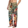 thumbnail image 2 of Goofa Butterflies In Blooming Garden Pattern Printed Soft Pajama Pants for Men, Wide Leg Comfy Casual Lounge Yoga Pants-X-Large, 2 of 9