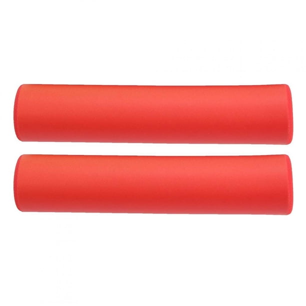 pu?os de bicicleta Silicon, apretones de manillar de bicicleta, 1 par de manijas de bicicleta Cubierta antideslizante a prueba de golpes Empu?adura de bicicleta con tapones en los extremos (rojo) Ecomeon no