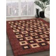 thumbnail image 2 of Ahgly Company Indoor Square Abstract Red Checkered Area Rugs, 7' Square, 2 of 6