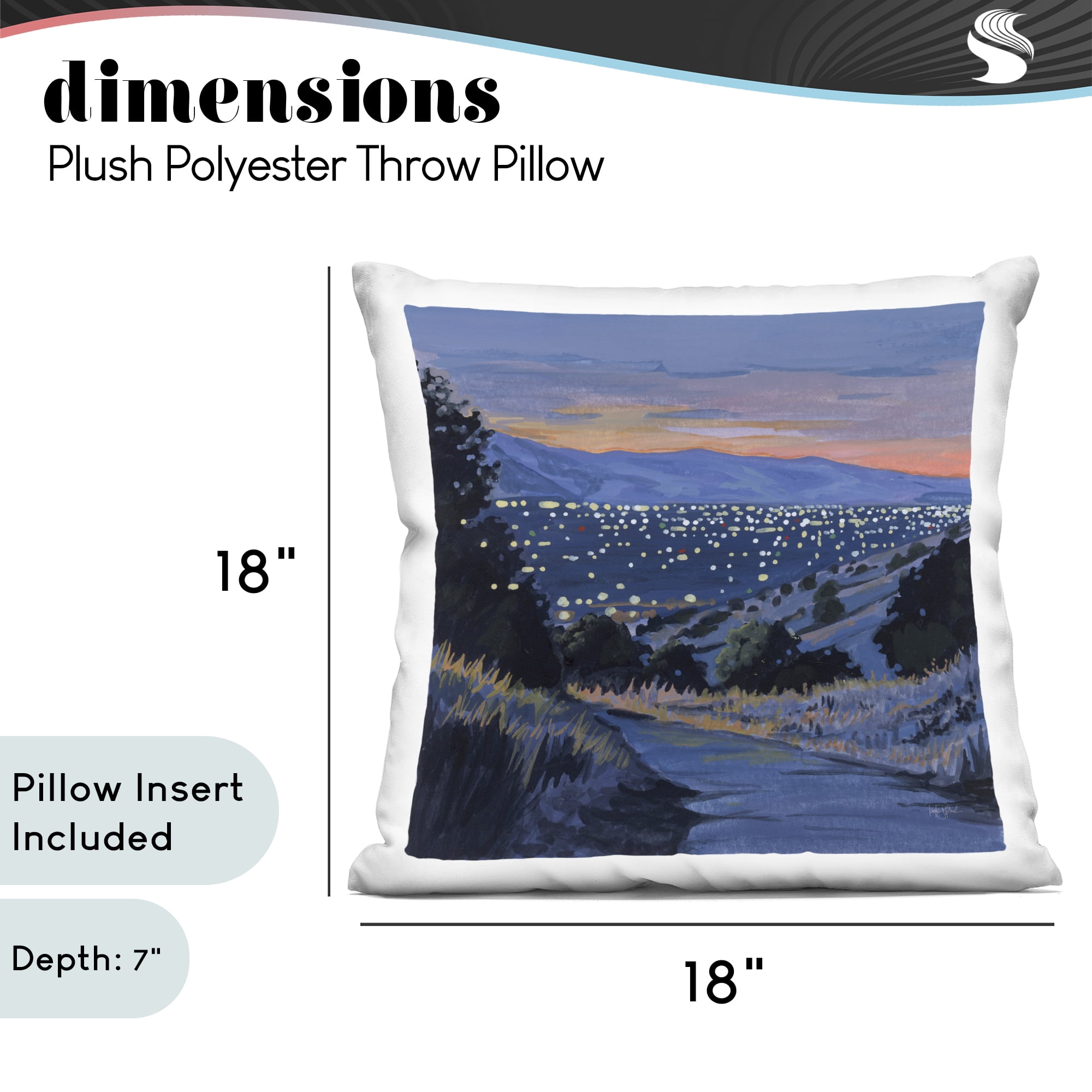 Stupell Industries Desert City Lights At Dusk Decorative Printed Throw Pillow, design by Kate Jarvik Birch