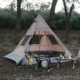 thumbnail image 3 of Tipi de Camping Spacieux en Café avec Auvent pour 3-4 Personnes, Abri Extérieur Résistant aux Intempéries et Adapté aux Familles, 3 of 6
