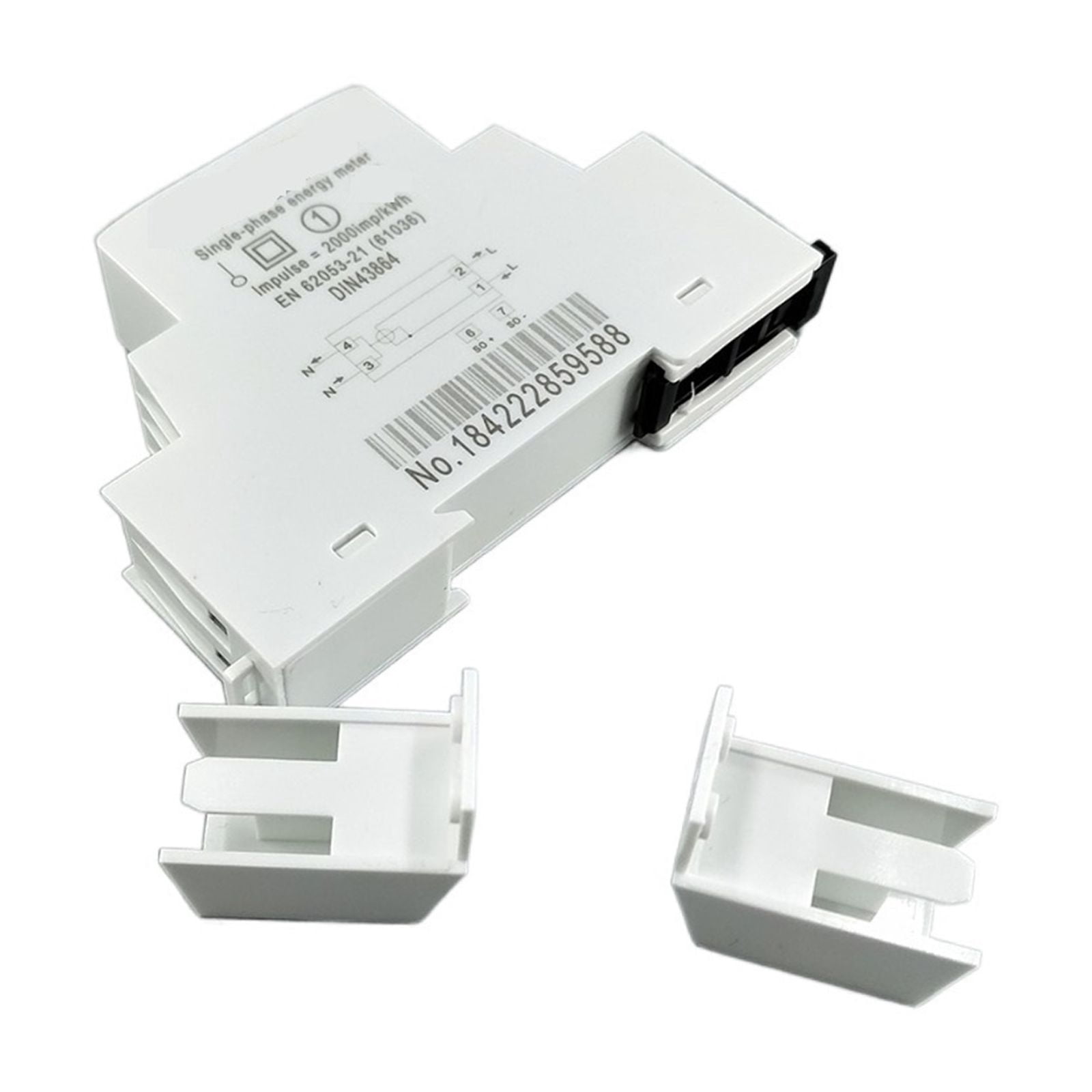 105(45)A 45A Single Phase Din Rail KWH Watt Hour Din-rail Energy Meter LCD Monitor KWh Meter Wattmeter Power Consumption Monitor ,Overload Protection