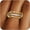 04.Sonny set, variant on Women's Stackable Rings No Tarnish 18K Gold Plated Interlocking Rings Stacking Set, Delicate Square Crystal Zirconia CZ Fashion Ring, Jewelry Gift for Women