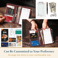 thumbnail image 6 of ComfiTime Server Book for Waitress–PU Leather Waitress/Waiter Book w/ Zipper Pocket for Money/Coins, Serving Book Organizer Wallet w/ Pen Holder, Guest Check Presenters for Restaurant, Brown, 6 of 11