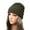 Olive Green, variant on Unisex Thickened Beanie Chunky Soft Stretch Cable Knit Warm Fuzzy Lined Skully Beanie Solid Color Soft Fashionable Warm Coarse Hat For Women Men