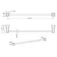 thumbnail image 3 of Chrome Plated Toilet Paper Holder With Single Rod Towel Rack Accessory Set AI-13337, 3 of 5