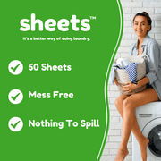 Sheets Laundry Club - Laundry Detergent Sheets (Up to 100 Loads) 50 Laundry Sheets - Fragrance Free - New liquidless laundry detergent Good for the earth making laundry a breeze.