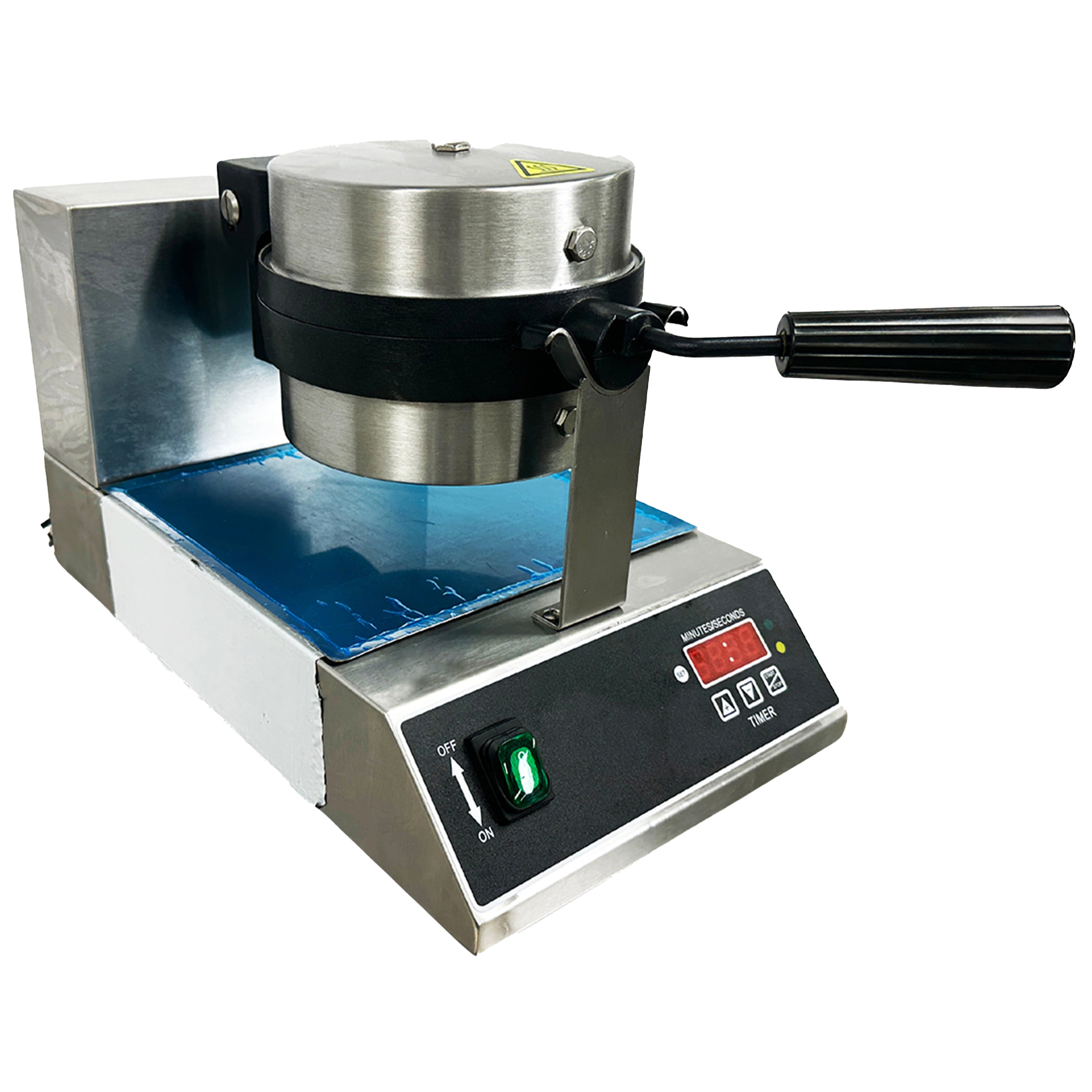 NSF Electric 1100W Waffle Maker with Cast Aluminum Grids, Commercial Waffle Maker Round Waffle Iron, 120V