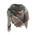 thumbnail image 2 of WCJM FemaleWomen Fall Winter Scarf Classic Tassel Plaid Scarf Warm Soft Large Blanket Wrap Shawl Scarves Grey, 2 of 4