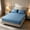 Blue#2, variant on Quilted Waterproof Mattress Protector Cover Complete Set - Summer Ice Silk Bed Topper with Cooling Fabric - Breathable Nylon Spandex Fitted Sheet for Mattress Protection - 59x79 Inch Full Size