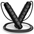 thumbnail image 2 of Cuerda de saltar, cable de cuerda de saltar de velocidad rápida sin enredos con rodamientos de bolas para mujeres, hombres y niños, entrenamiento de cuerda de saltar de acero ajustable, 2 of 5