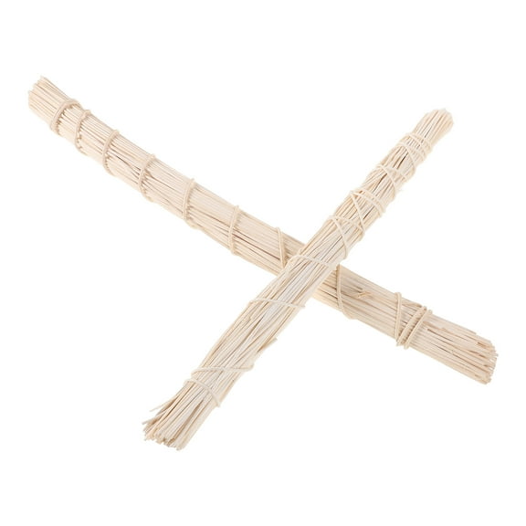 FRCOLOR  2 Pcs Front Door Vine Cross Wreath Frame Rattan Crosses White