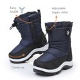 thumbnail image 3 of Ahannie Kids Toddler Snow Boots Boys Water Resistant Warm Insulated Side Zipper Winter Boots(Black-2), 3 of 6