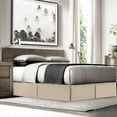 thumbnail image 4 of Clara Clark Pleated Bed Skirt - 14 inch Tailored Drop Luxury Double Brushed Microfiber Dust Ruffle - Includes 8 Pins, Full Size, Cream, 4 of 4