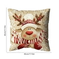 thumbnail image 3 of huayou Cute Elk Candy Cane Christmas Throw Pillow Cover 17.72×17.72in Soft Cushion Case for Sofa Couch Bedroom Living Room Farmhouse Holiday Decoration, 3 of 6