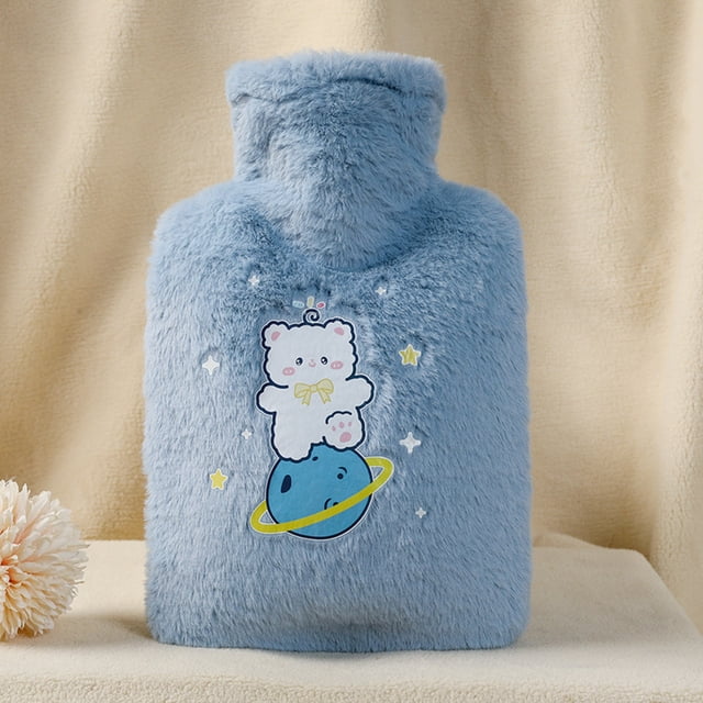 Boreal Craft Bouillotte Douillette Dessin Animé Chauffe-Mains Épaissi & Design Explosion Adorable Pack de Chaleur Douillet pour Confort Hivernal Pack de Chaleur Réutilisable Chauffe-Mains Cœur avec Batterie