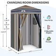 thumbnail image 3 of EAGLE PEAK Flex Ultra Compact 4x4 Pop-up Changing Room Canopy, Portable Privacy Cabana for Pool, Fashion Photoshoots, or Camping (Brown Stripe), 3 of 11