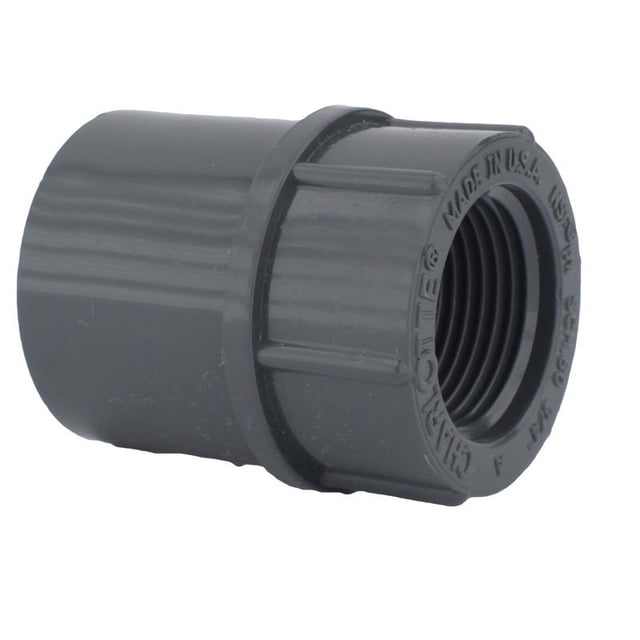 Adaptador de tubería Charlotte Pipe Schedule 80 PVC 1x1"
