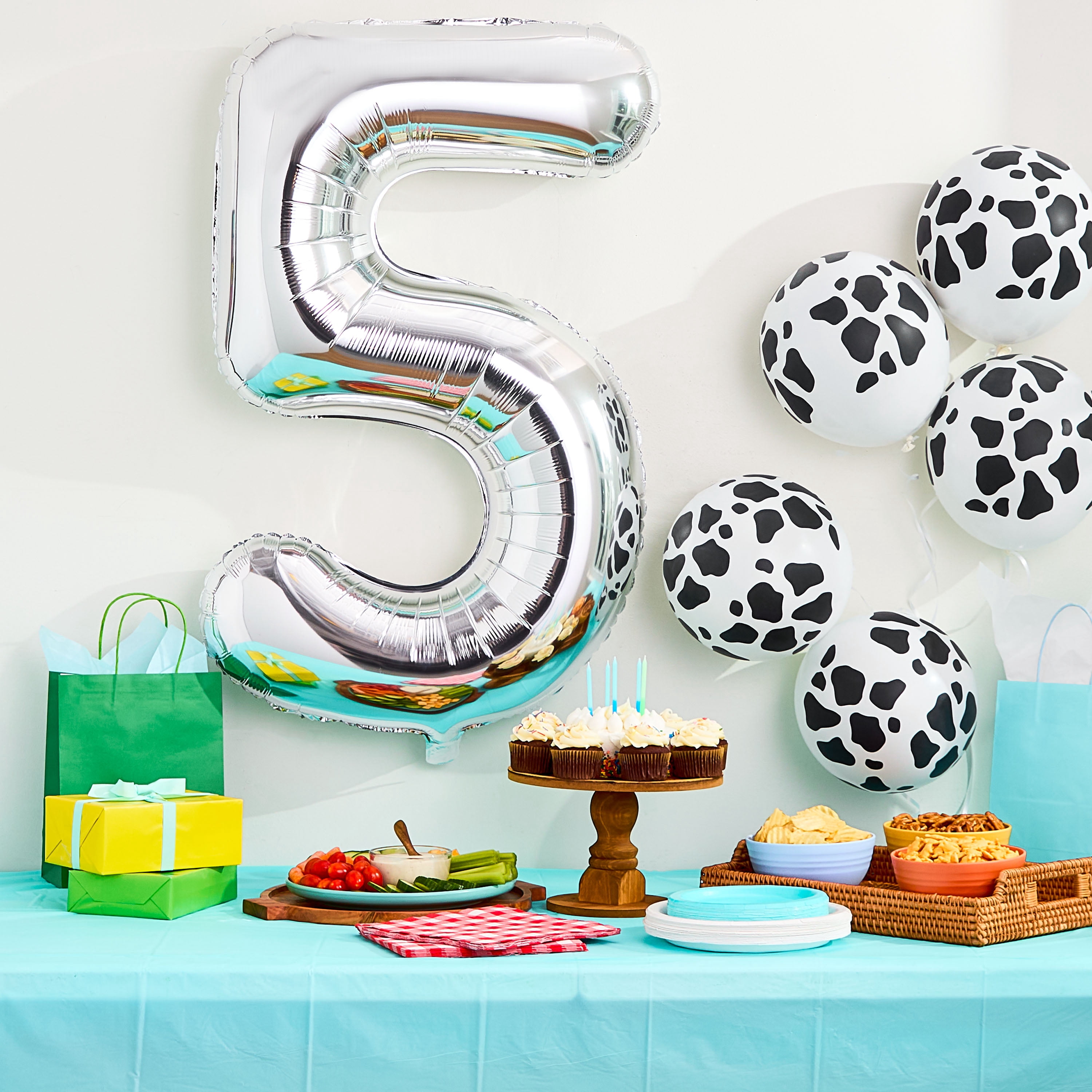 33" Silver Number 5 Foil Balloon, by Way To Celebrate