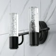 thumbnail image 2 of JONATHAN Y Bolha 10.75" 2-Light Minimalist Modern Bubble Acrylic/Iron Integrated LED Vanity Light, Black, 2 of 9