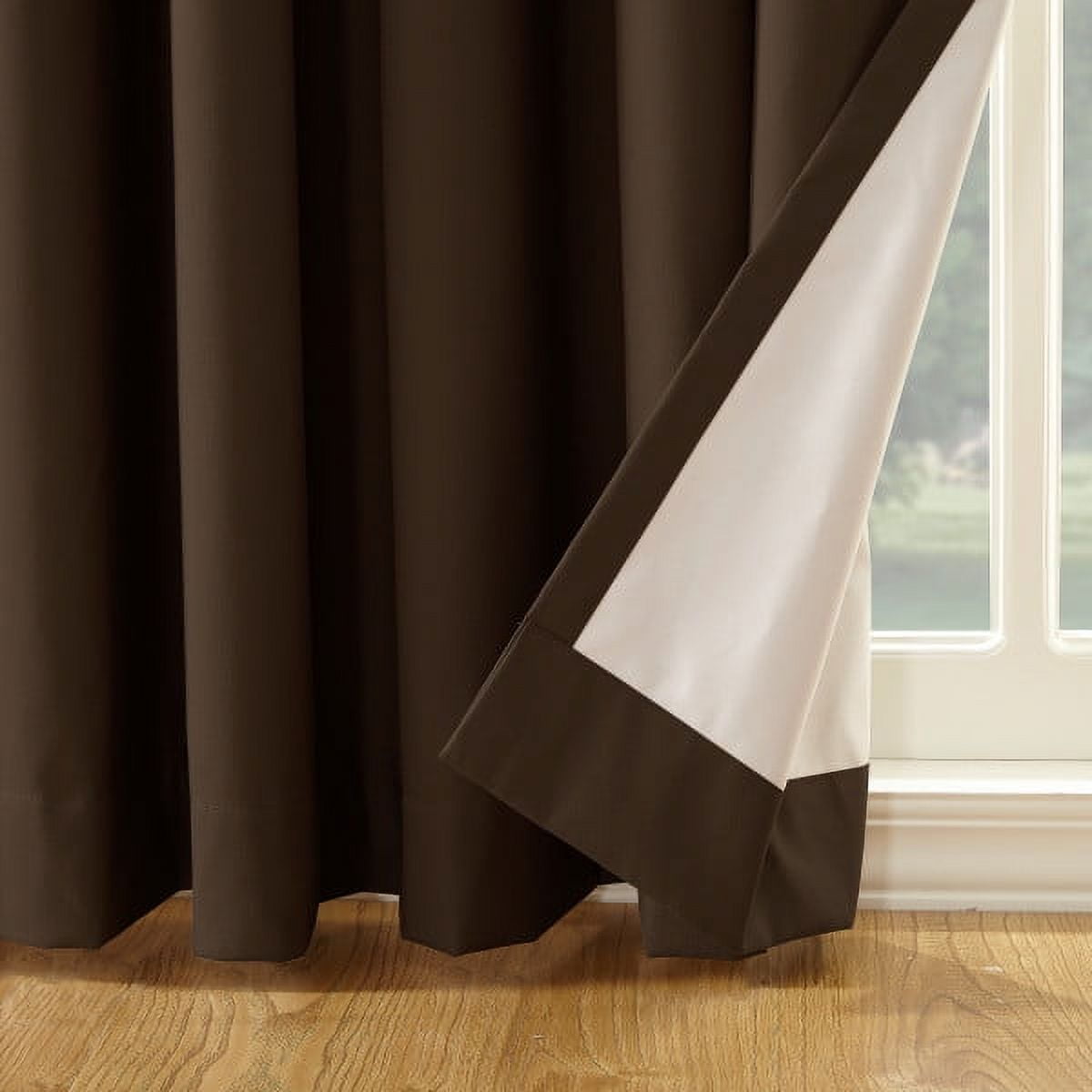 Mainstays Thermal Lined Room Darkening Sliding Glass Door Grommet Curtain Panel, 100" x 84", Brown