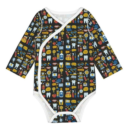 

Coaee Teeth for Soft Cotton Baby Long-Sleeve Bodysuit Girls Boys Bodysuit Romper