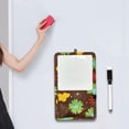 thumbnail image 1 of Bolsillo de almacenamiento magnético con tablero de mensajes, recordatorio de lista de compras para hacer notas marrón, 1 of 8