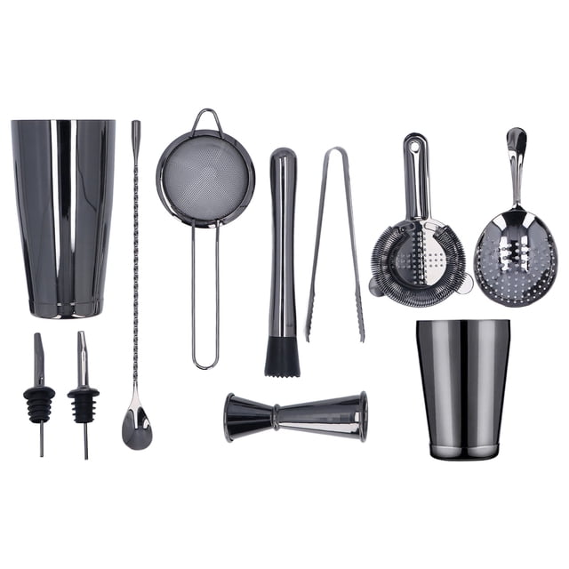 Cocktail Shaker Kit, Mixing Spoon Stainless Steel Boston Cocktail Shaker Set Strainers For Bar ANGGREK Otros