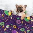 thumbnail image 3 of Rocae Mardi Gras and Donuts for Pet Blanket Dog Blanket Cat Blanket Soft Sleep for Small Medium Pet-Small, 3 of 8