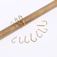 thumbnail image 4 of 100pcs/box High Carbon Steel Barbed Fishing Hooks with Hole Set (Gold), 4 of 5